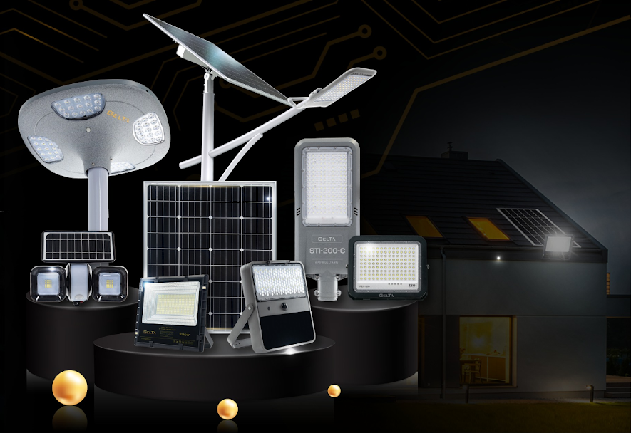 Đèn năng lượng mặt trời Gelta đa dạng sản phẩm