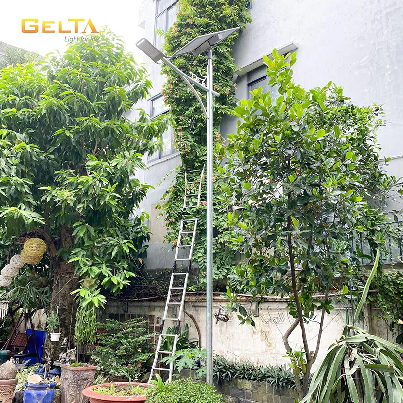Đèn năng lượng mặt trời Gelta được thắp sáng cho sân vườn khách hàng quận 8 thành phố Hồ Chí Minh