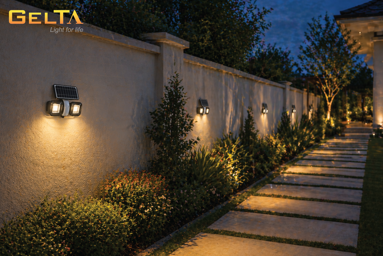 Đèn LED năng lượng mặt trời sân vườn Gelta GDS04A