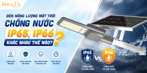 Đèn năng lượng mặt trời chống nước IP65, IP66
