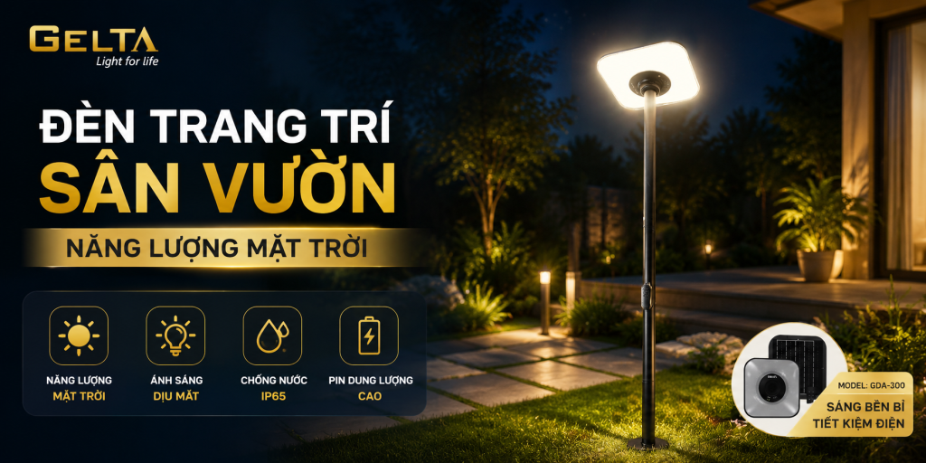đèn trang trí sân vườn năng lượng mặt trời