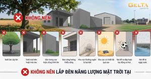 Những Vị Trí Không Nên Lắp Đèn Năng Lượng Mặt Trời