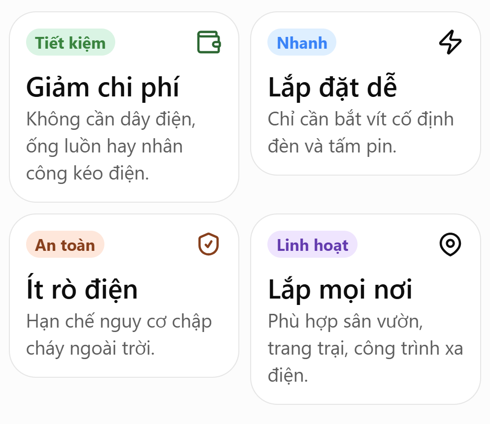 Ưu điểm khi không phải kéo điện