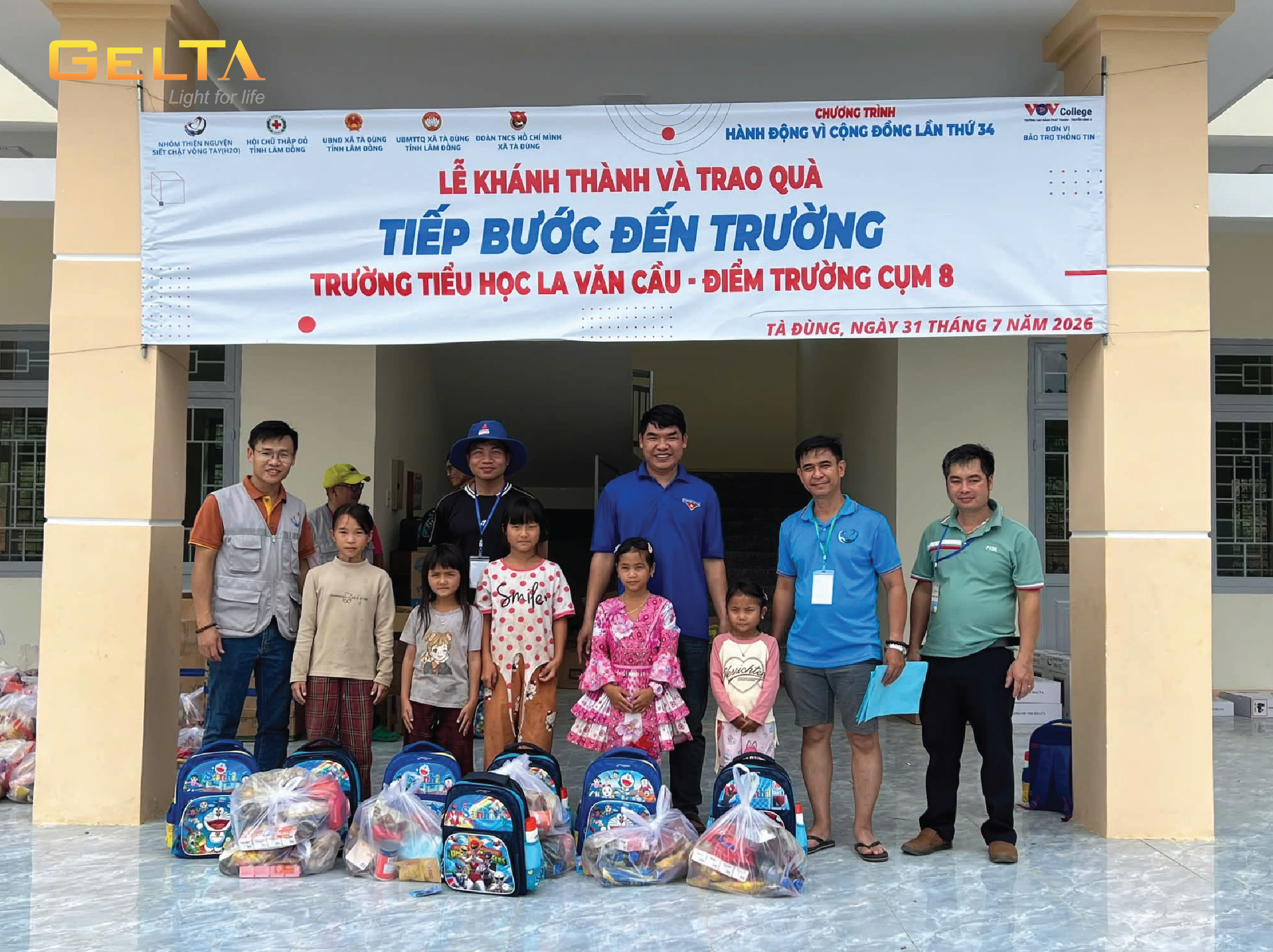 Gelta từ thiện đèn năng lượng mặt trời Gelta